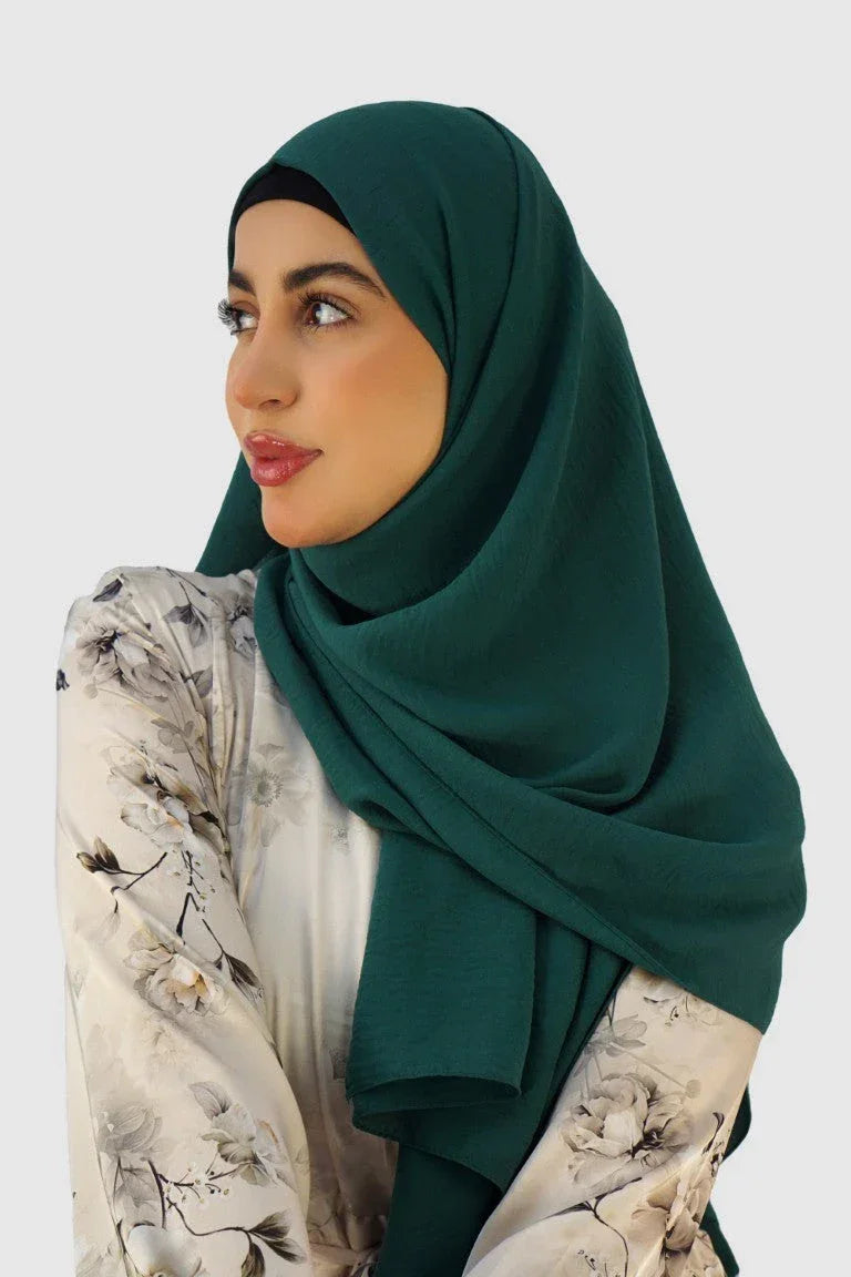 Premium Chiffon Hijab – Bottle Green - almanaar Islamic Store
