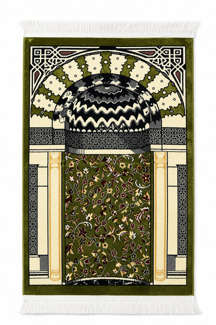 High-Quality Luxury Al Rawda Design Turkish Prayer Mat - Almanaar ...