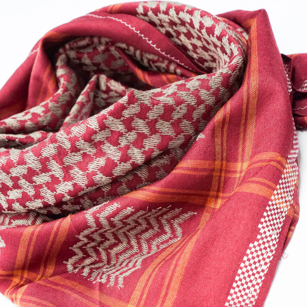 Arab Premium Shemagh Kids Scarf Red - almanaar Islamic Store