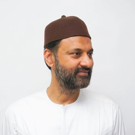 Men’s Classic Wool Beret – Brown almanaar Islamic Store