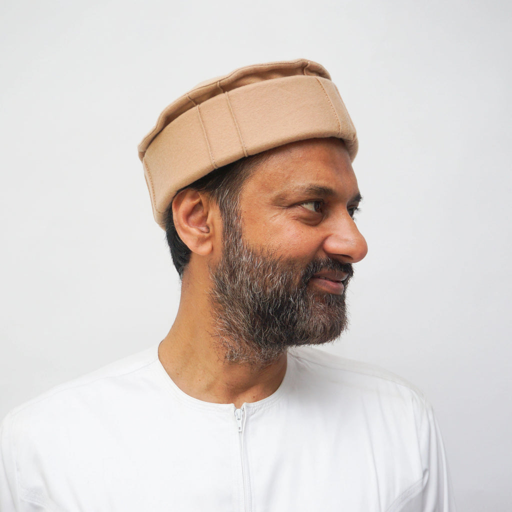 Men’s Traditional Peshawari Cap – Camel Brown almanaar Islamic Store