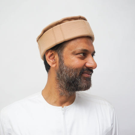 Men’s Traditional Peshawari Cap – Camel Brown almanaar Islamic Store