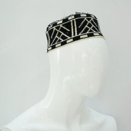 Men's Luxury Solid Prayer Hat | Kufi Black - almanaar Islamic Store