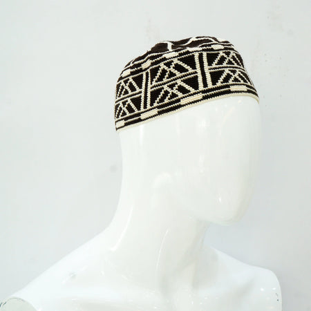 Men's Luxury Solid Prayer Hat | Kufi Dark Brown - almanaar Islamic Store