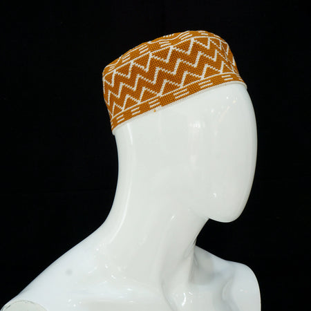 Men's Luxury Solid Prayer Hat | Kufi Musterd - almanaar Islamic Store