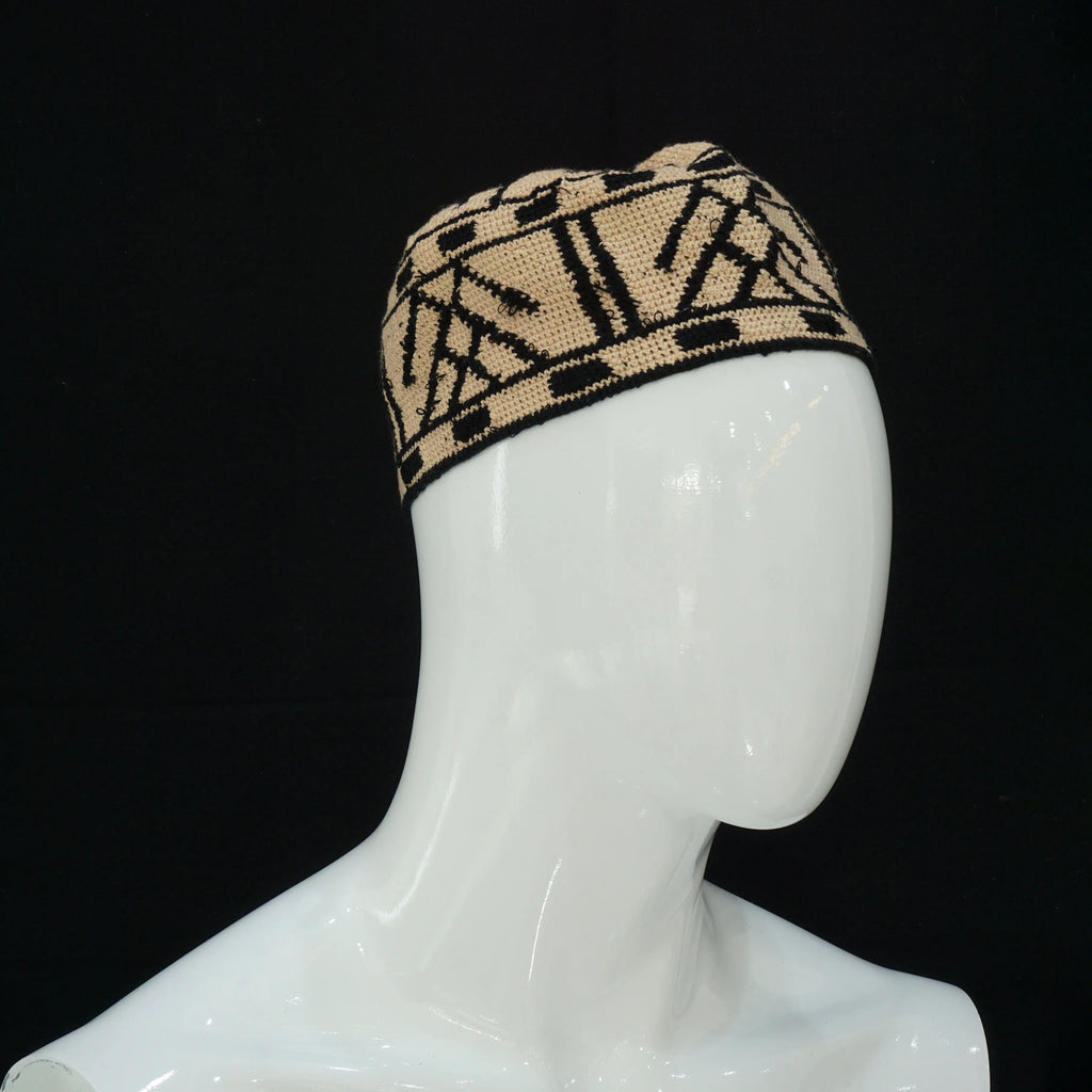 Men's Luxury Solid Prayer Hat | Kufi Dark Light Brown almanaar Islamic Store