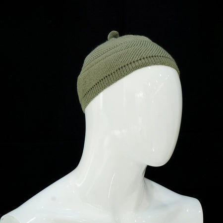 Sage Green - Warm Knitted Prayer Hat - almanaar Islamic Store