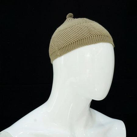 Beige - Warm Knitted Prayer Hat - almanaar Islamic Store