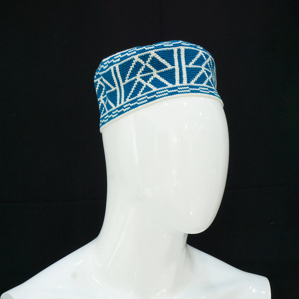 Men's Luxury Solid Prayer Hat | Kufi Teal - almanaar Islamic Store