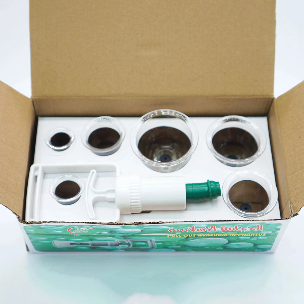 Hijama Cupping Set – 6-Piece Pull-Out Vacuum Apparatus - almanaar Islamic Store