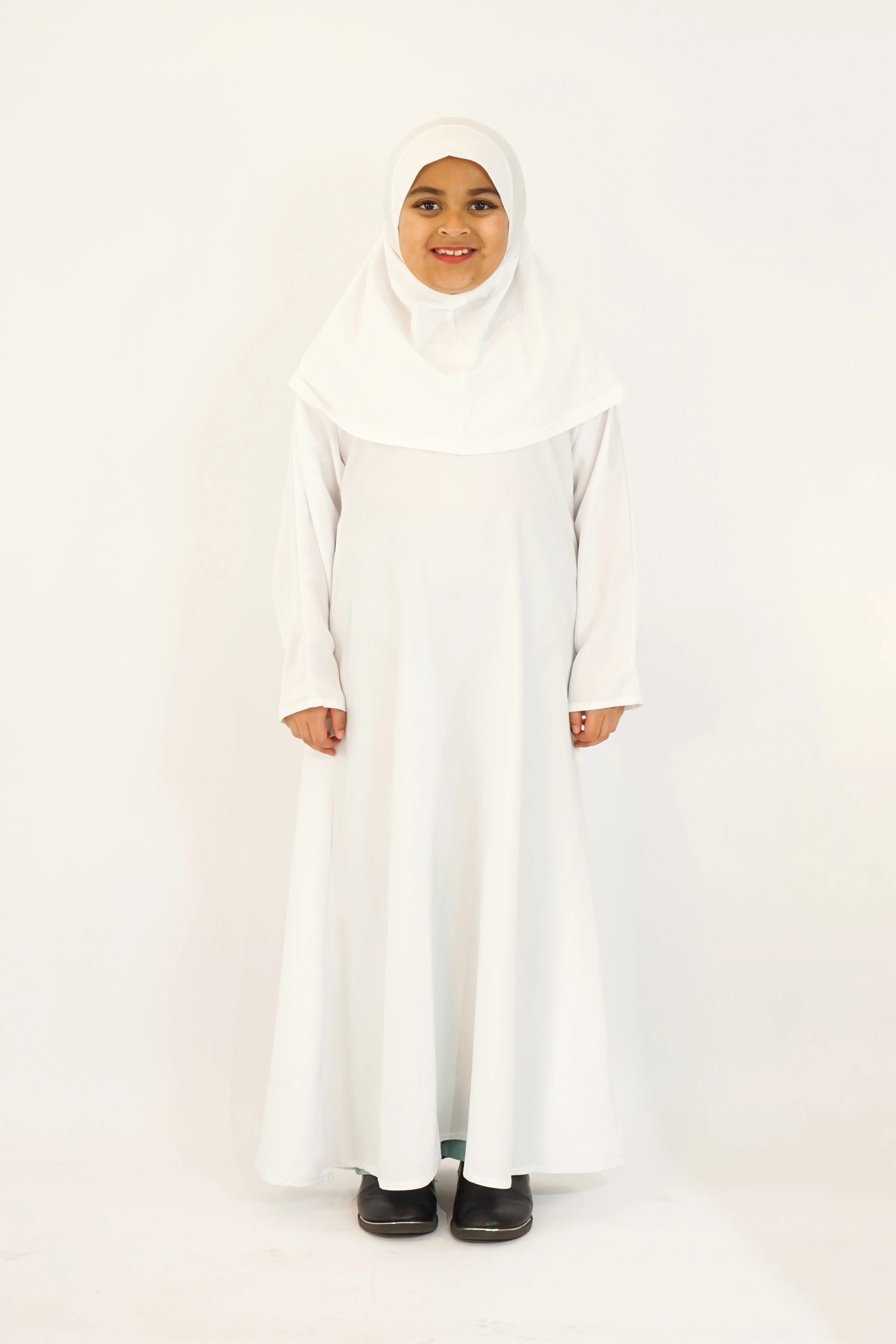 Girls One-Button Plain Abaya almanaar Islamic Store