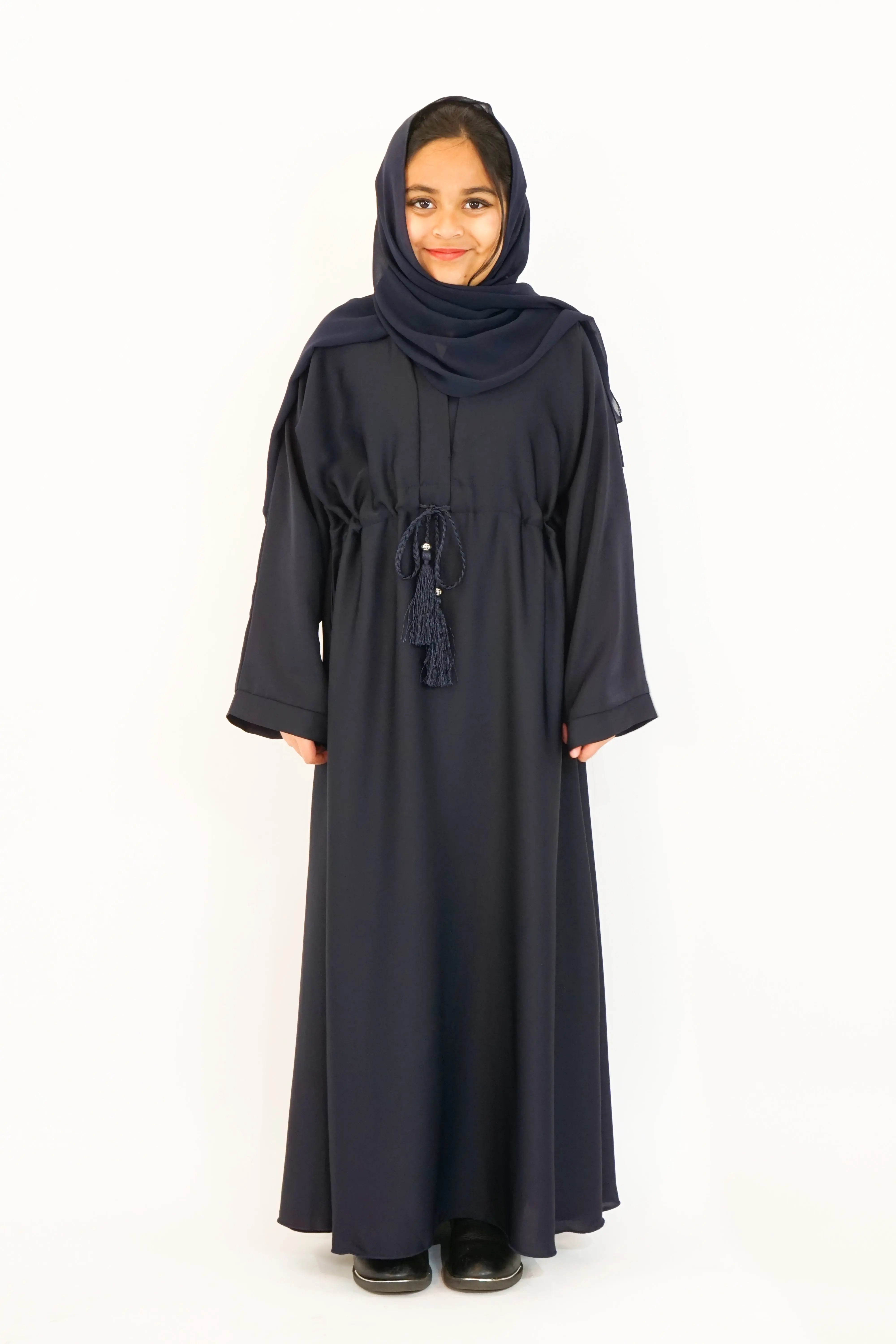 Girls Umbrella Belt Abaya Navy almanaar Islamic Store