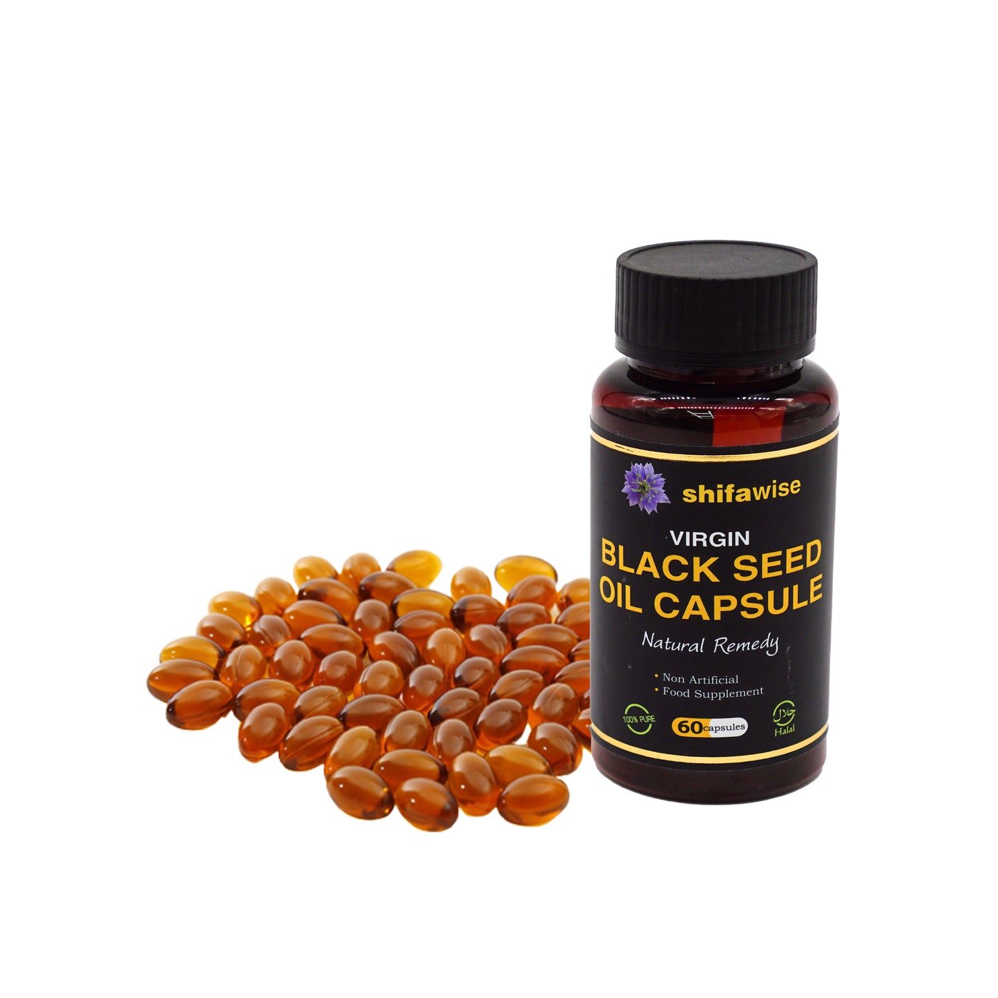 Shifawise Virgin Black Seed Oil Capsule (60-capsules)-almanaar Islamic Store