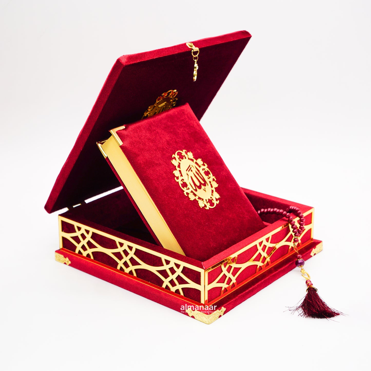 Fancy Red Gift Box Velvet with full Qur'an Tasbeeh|Islamic Wedding Gifts |Muslim Gifts