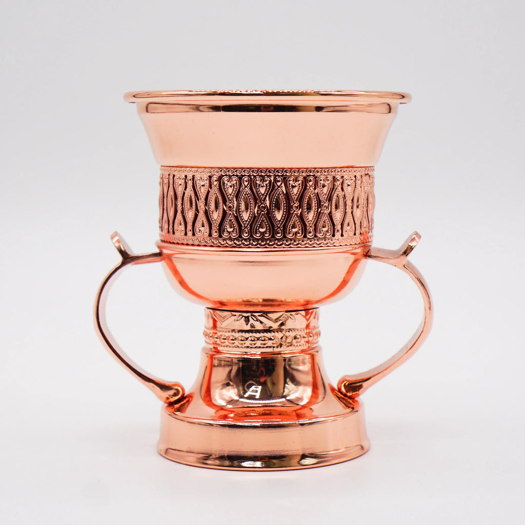 Traditional Arabic Rose Gold Metal Bakhoor Burner Trophy Style - almanaar Islamic Store