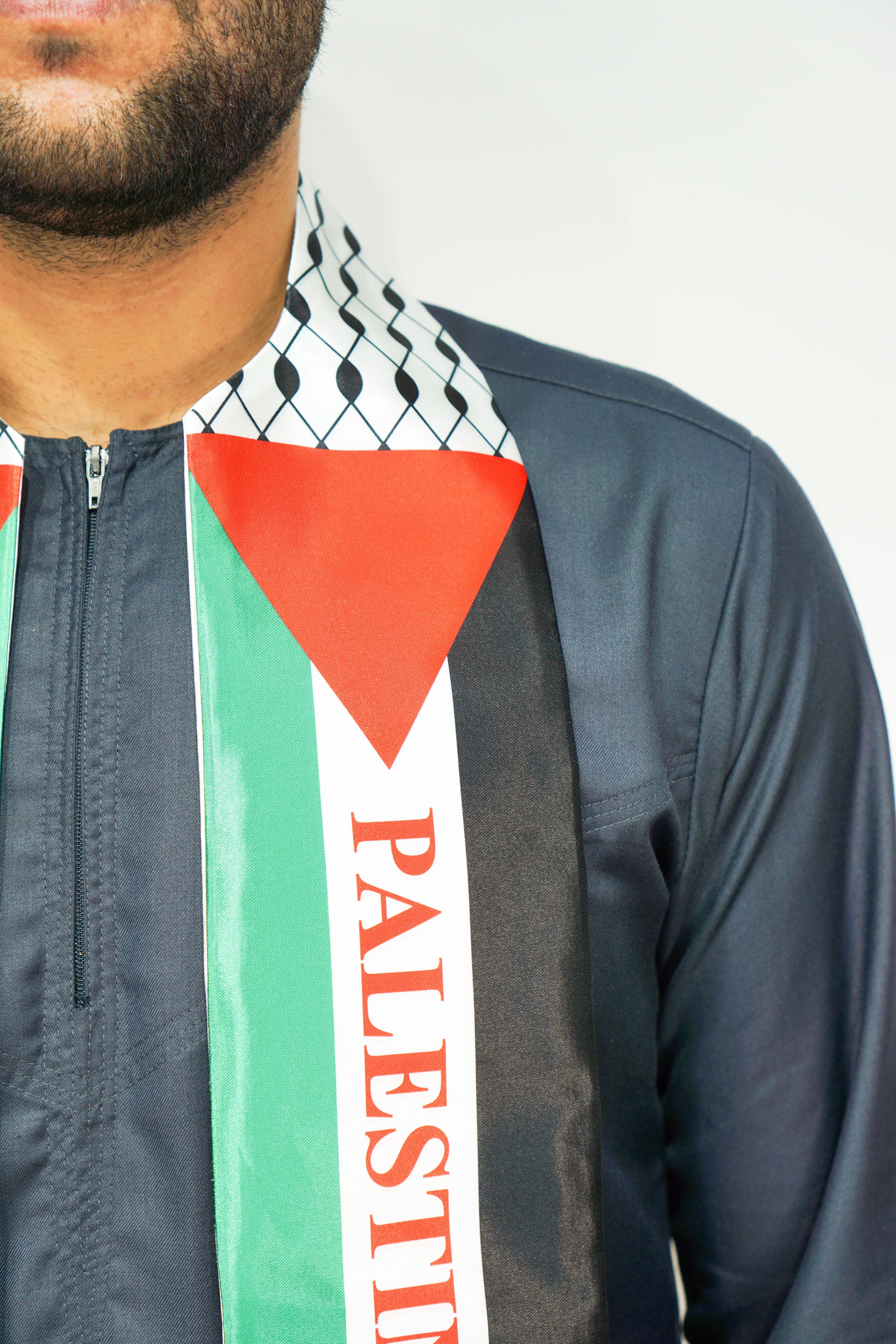 Palestine Neck Scarf Quds Satin - almanaar Islamic Store