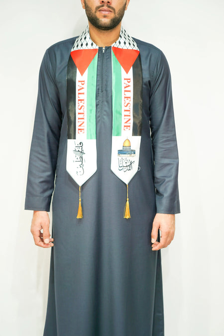 Palestine Neck Scarf Quds Satin - almanaar Islamic Store