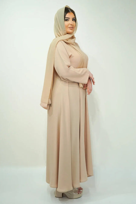 Plain Closed Abaya With Middle Zip - almanaar Islamic Store