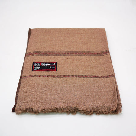 Kashmiri Lohi Shawl For Men- Light Camel - almanaar Islamic Store