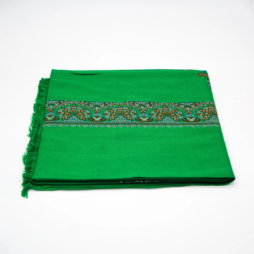 Premium Kashmiri Shemagh Wool Material Dark Green - almanaar Islamic Store