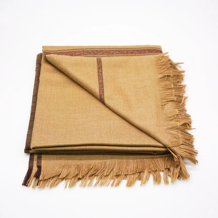 Kashmiri Lohi Shawl For Men- Camel - almanaar Islamic Store