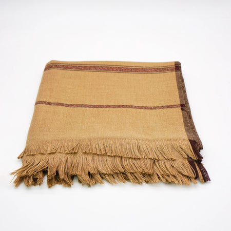 Kashmiri Lohi Shawl For Men- Camel - almanaar Islamic Store