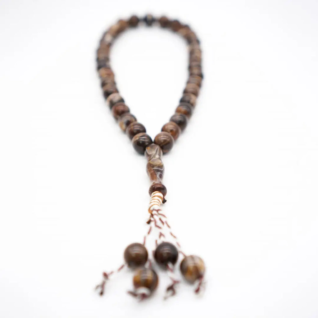 33-Beads Pearl Tasbeeh Brown - almanaar Islamic Store