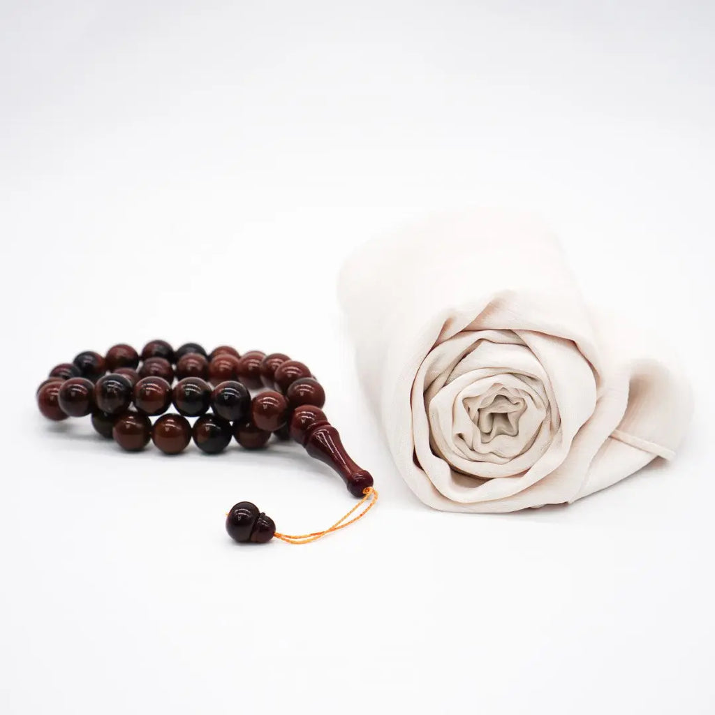 33-Beads Pearl Tasbeeh Dark Brown - almanaar Islamic Store