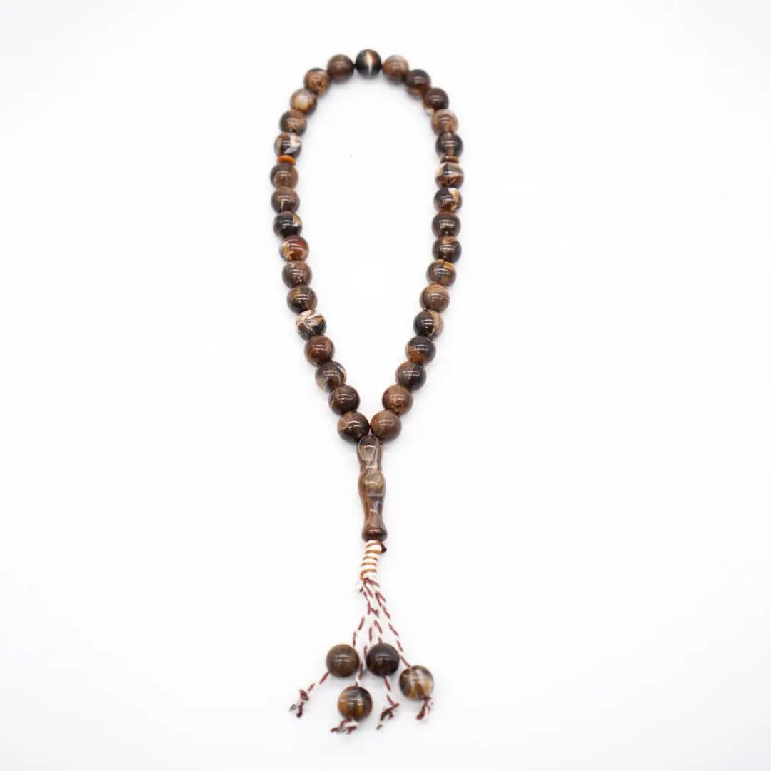 33-Beads Pearl Tasbeeh Brown - almanaar Islamic Store