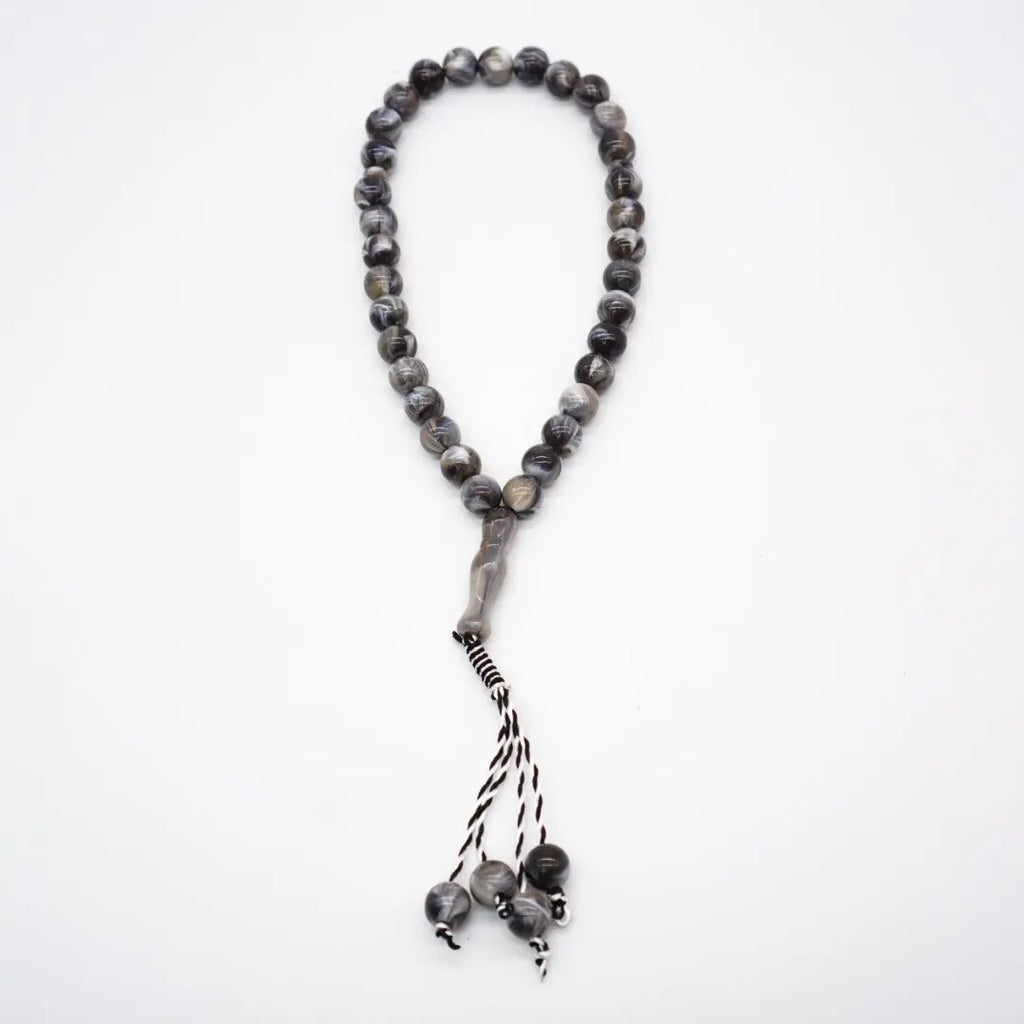 33-Beads Pearl Tasbeeh Grey - almanaar Islamic Store