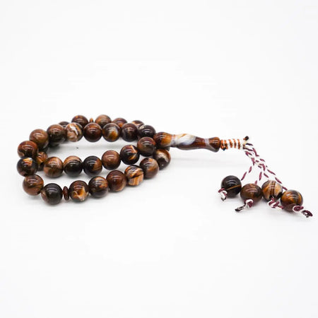 33-Beads Pearl Tasbeeh Brown - almanaar Islamic Store