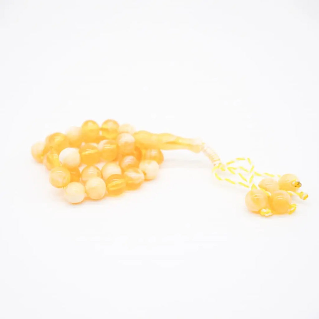 33-Beads Pearl Tasbeeh Light Yellow - almanaar Islamic Store