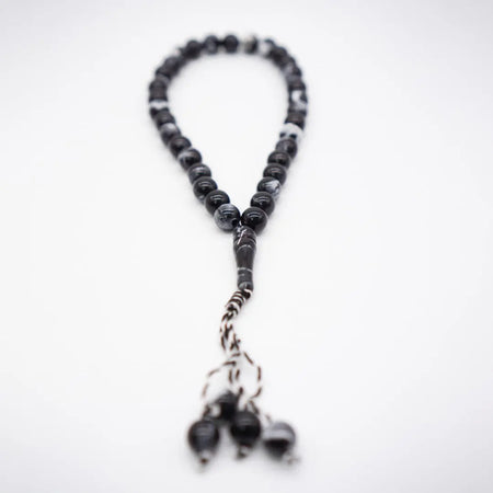 33-Beads Pearl Tasbeeh Black - almanaar Islamic Store