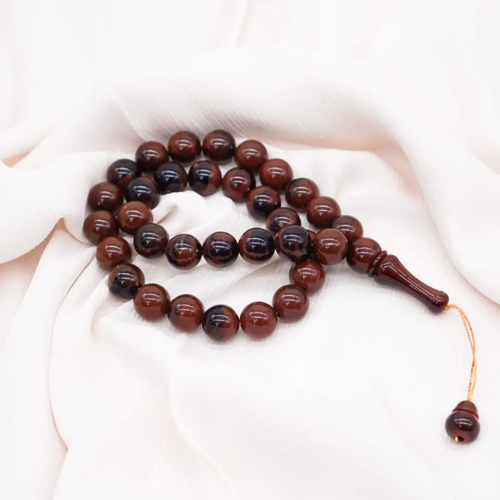 33-Beads Pearl Tasbeeh Dark Brown - almanaar Islamic Store