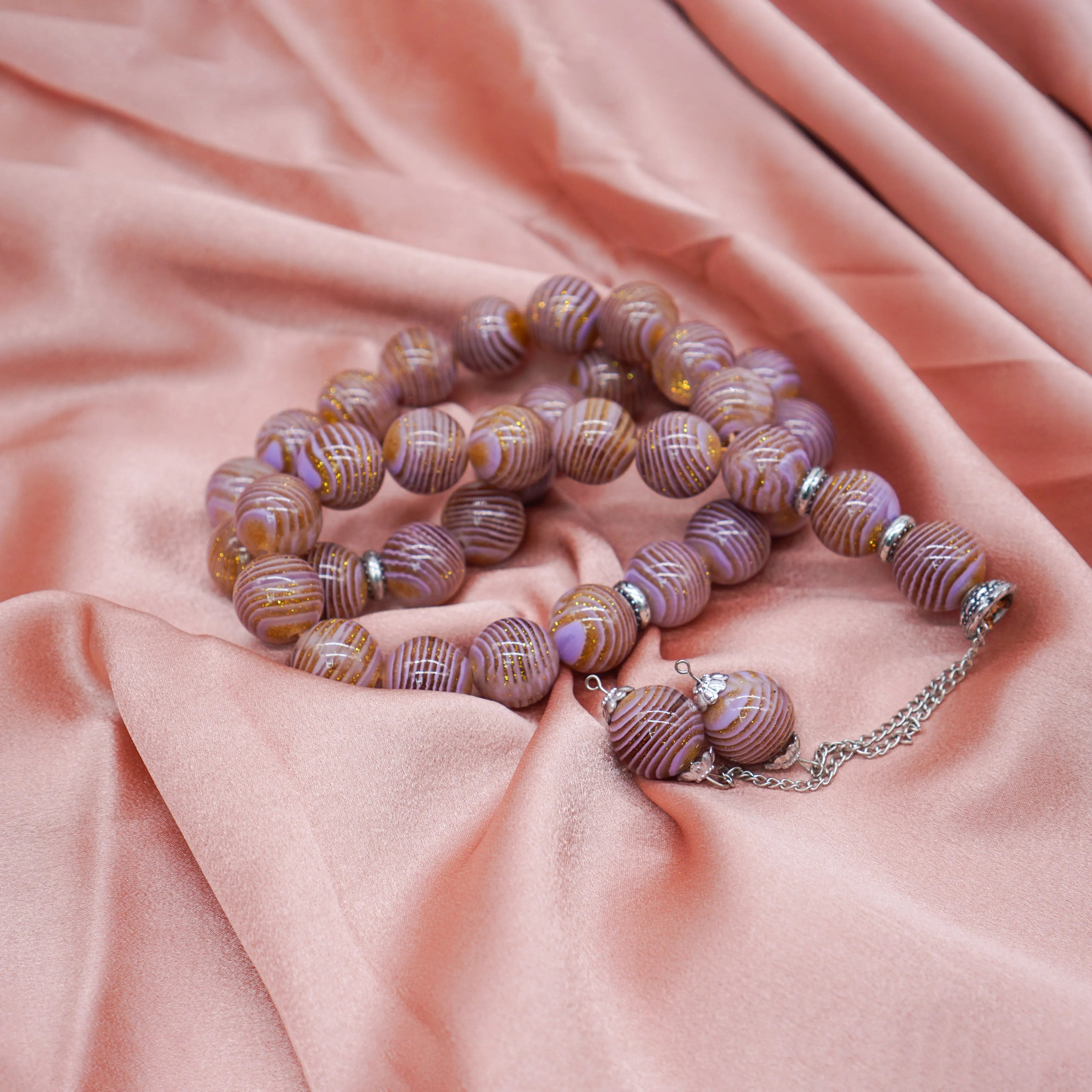 XL Acrylic Prayer Tasbeeh 35 Beads Lilac - almanaar Islamic Store