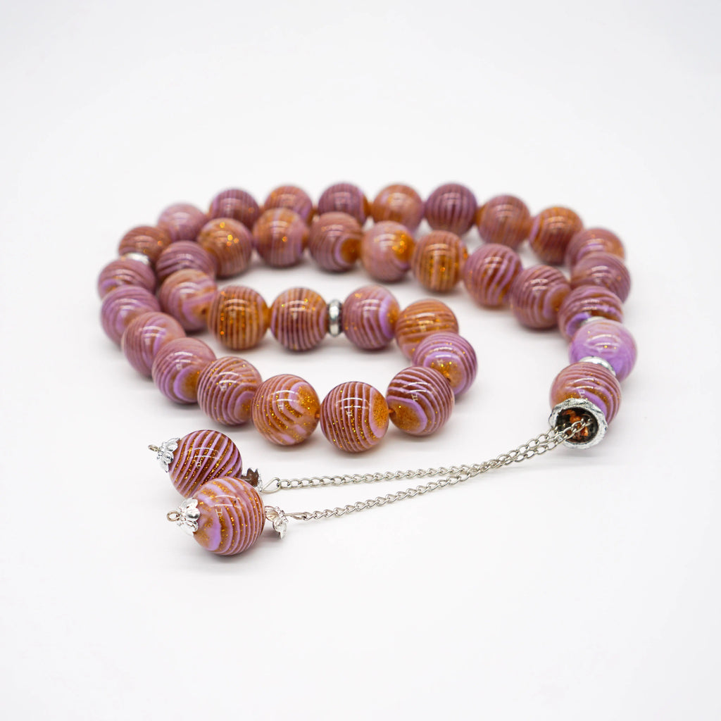 XL Acrylic Prayer Tasbeeh 35 Beads Lilac - almanaar Islamic Store