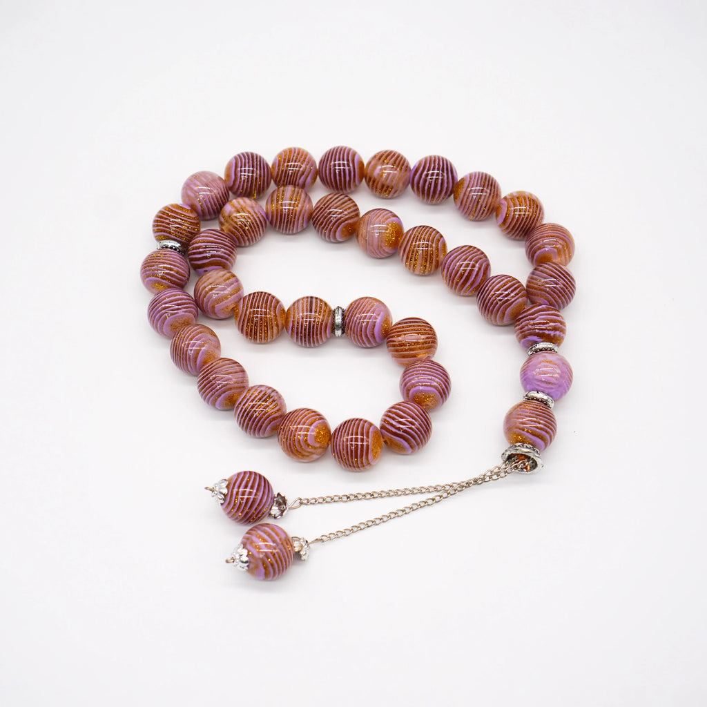 XL Acrylic Prayer Tasbeeh 35 Beads Lilac - almanaar Islamic Store