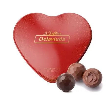 Heart-shaped Tin Milk Chocolate by Delaviuda 160g - almanaar Islamic Store