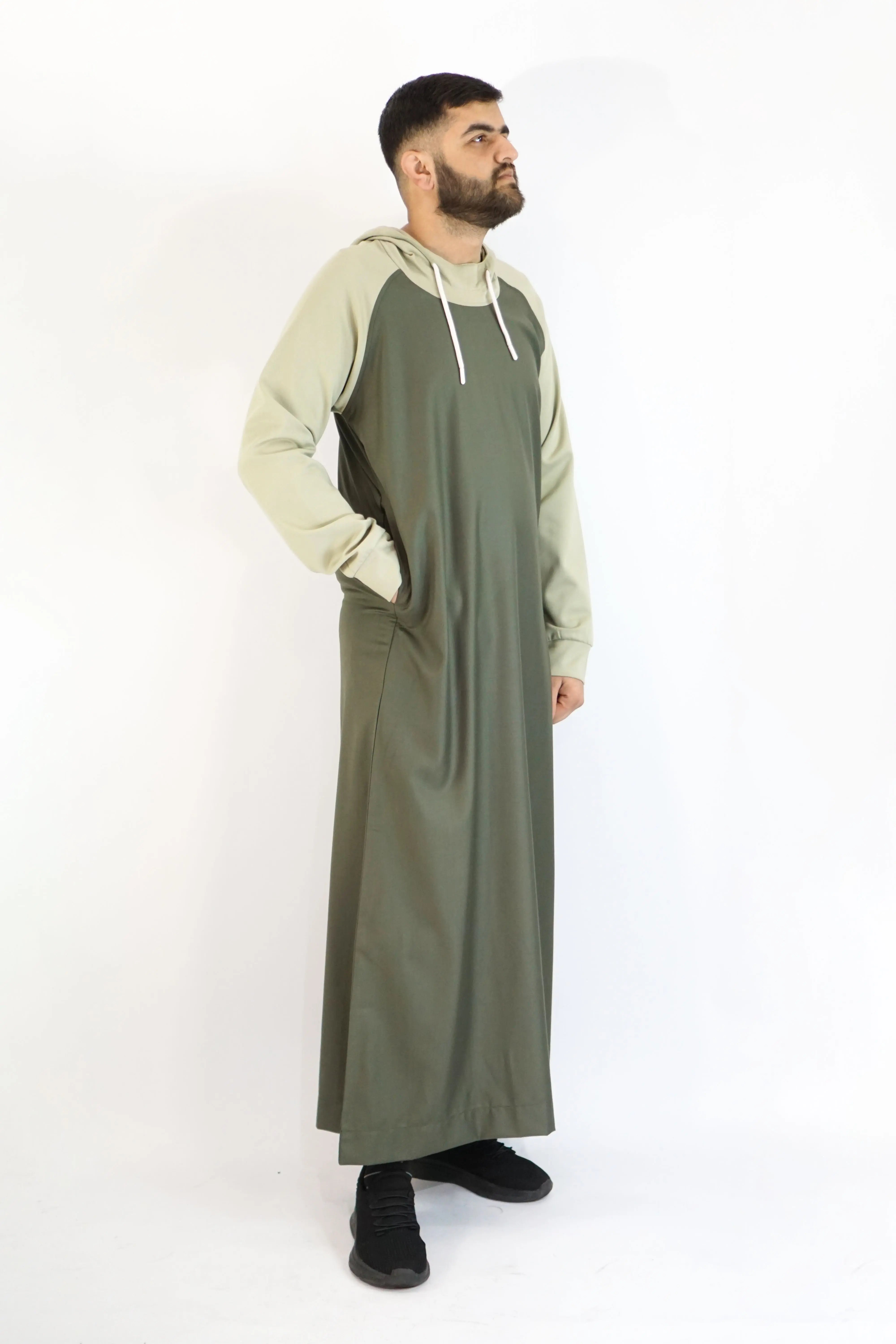 Men’s Hooded Thobe – Stylish & Comfortable Modest Wear almanaar Islamic Store