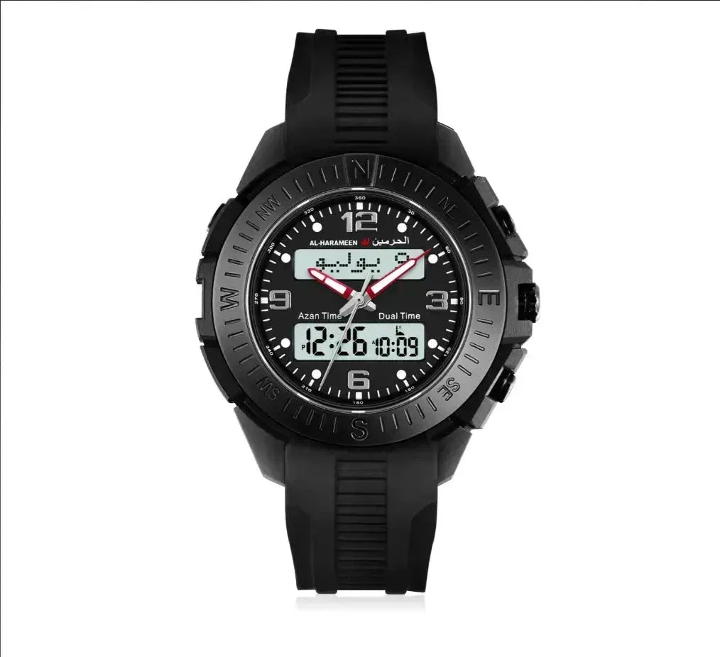 Al Harameen Azan Watch for Men – Model HA-6104 - almanaar Islamic Store