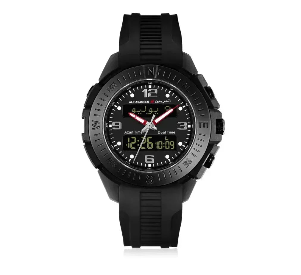 Al Harameen Azan Watch for Men – Model HA-6104 - almanaar Islamic Store