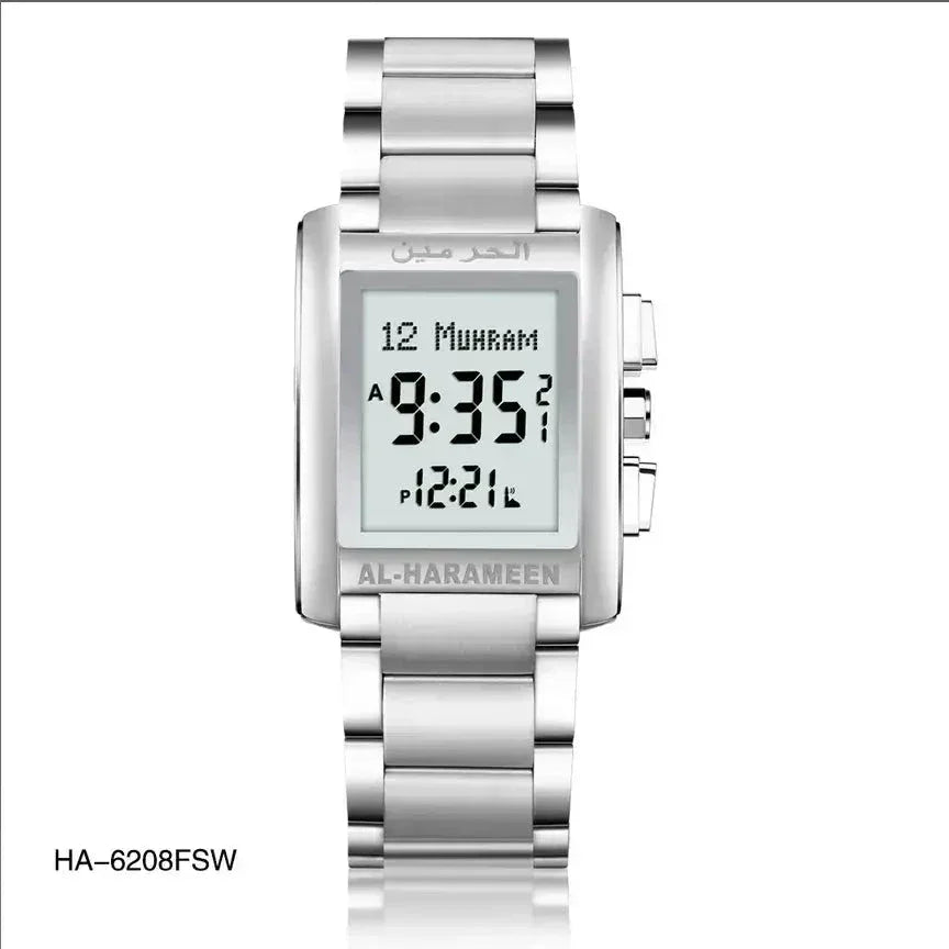 Al Harameen Azan Watch for Men – Model HA-6208FSW - almanaar Islamic Store