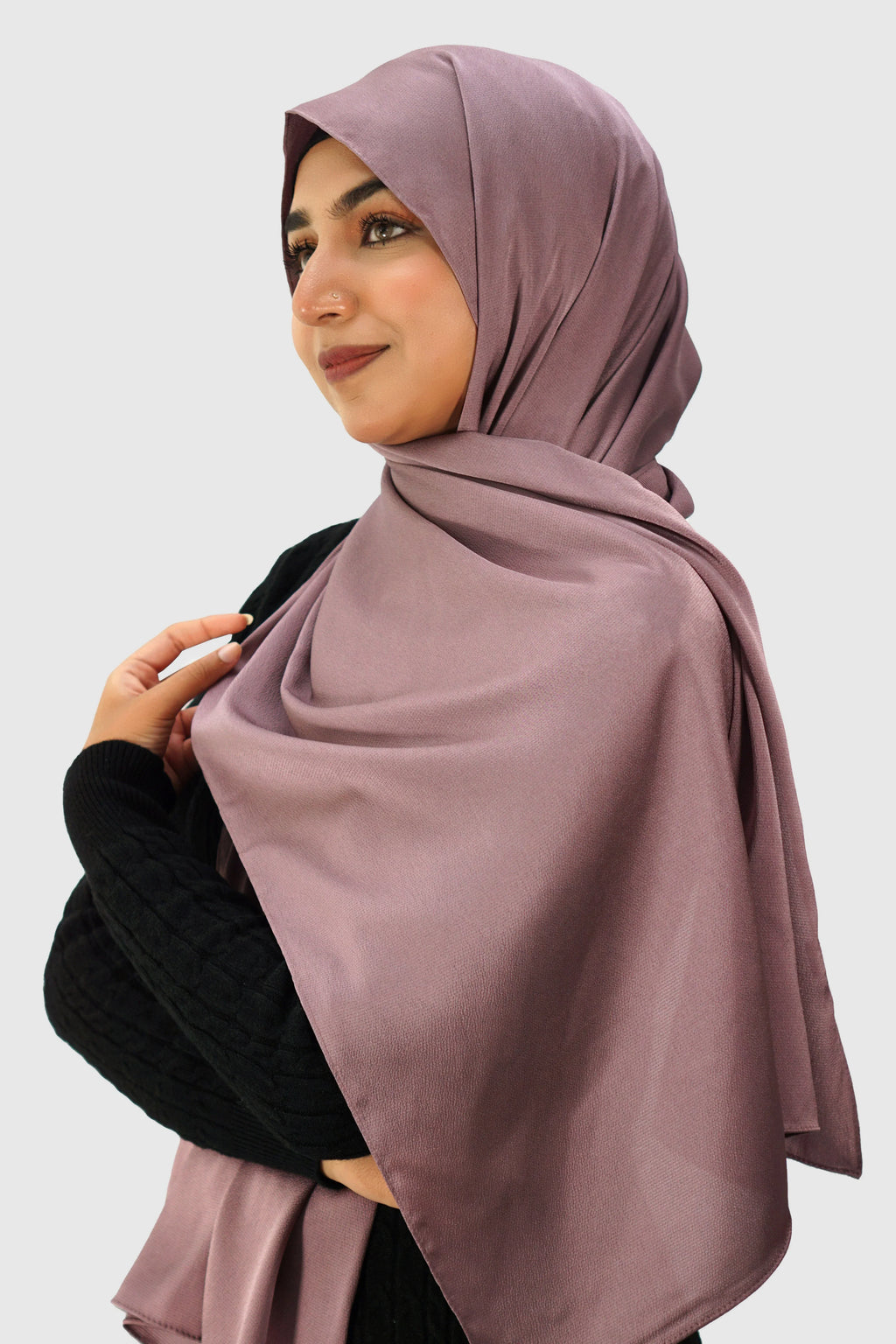 Luxury Satin Hijab – Pink - almanaar Islamic Store