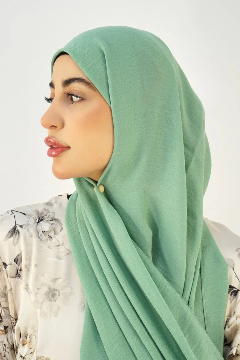 Premium Chiffon Hijab – Mint - almanaar Islamic Store