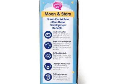 Moon & Stars Quran Cot Mobile with Light Projection Desi Doll