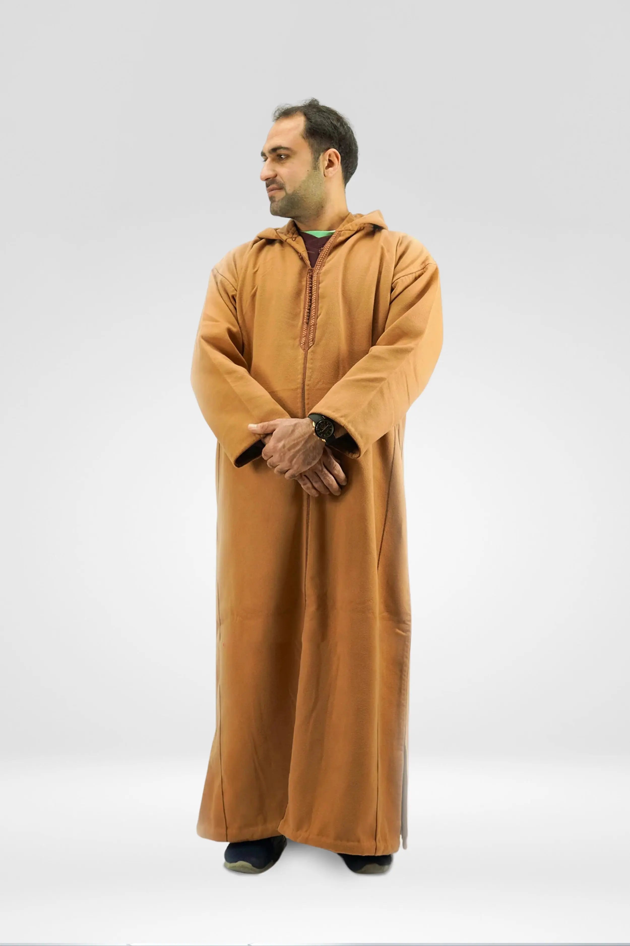 Moroccan Thick Long Thobe with Hood almanaar