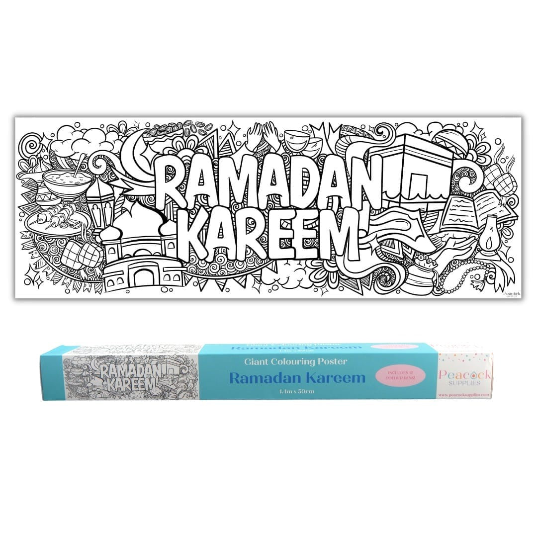 Ramadan Kareem Giant Colouring Poster Banner  (1.4m) - almanaar Islamic Store