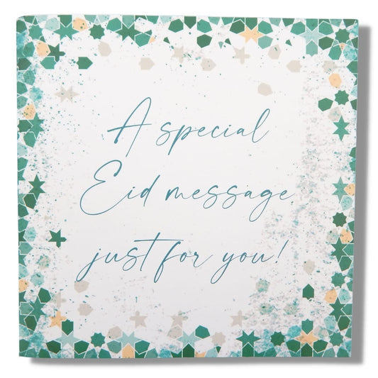 Record Your Own Eid Message Greeting Card – Green