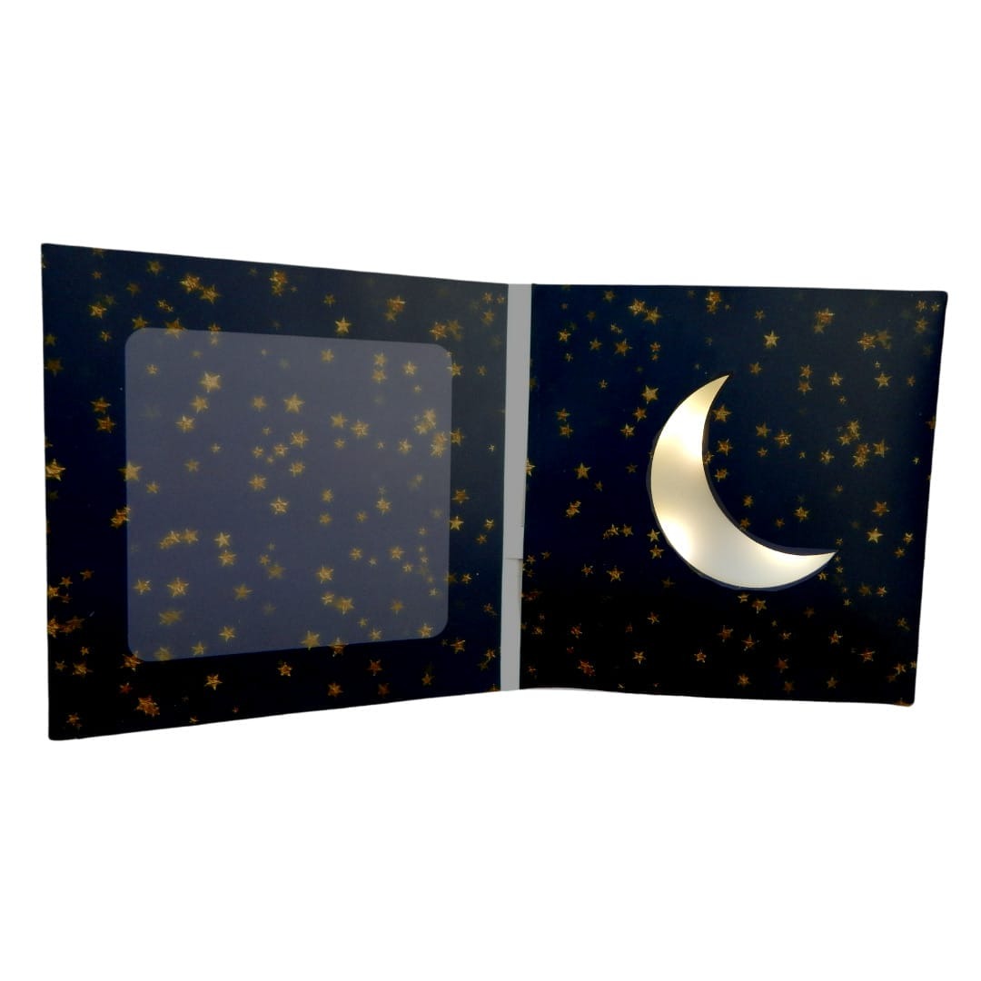 Light Up Eid Mubarak Greeting Card – Starry Night - almanaar Islamic Store