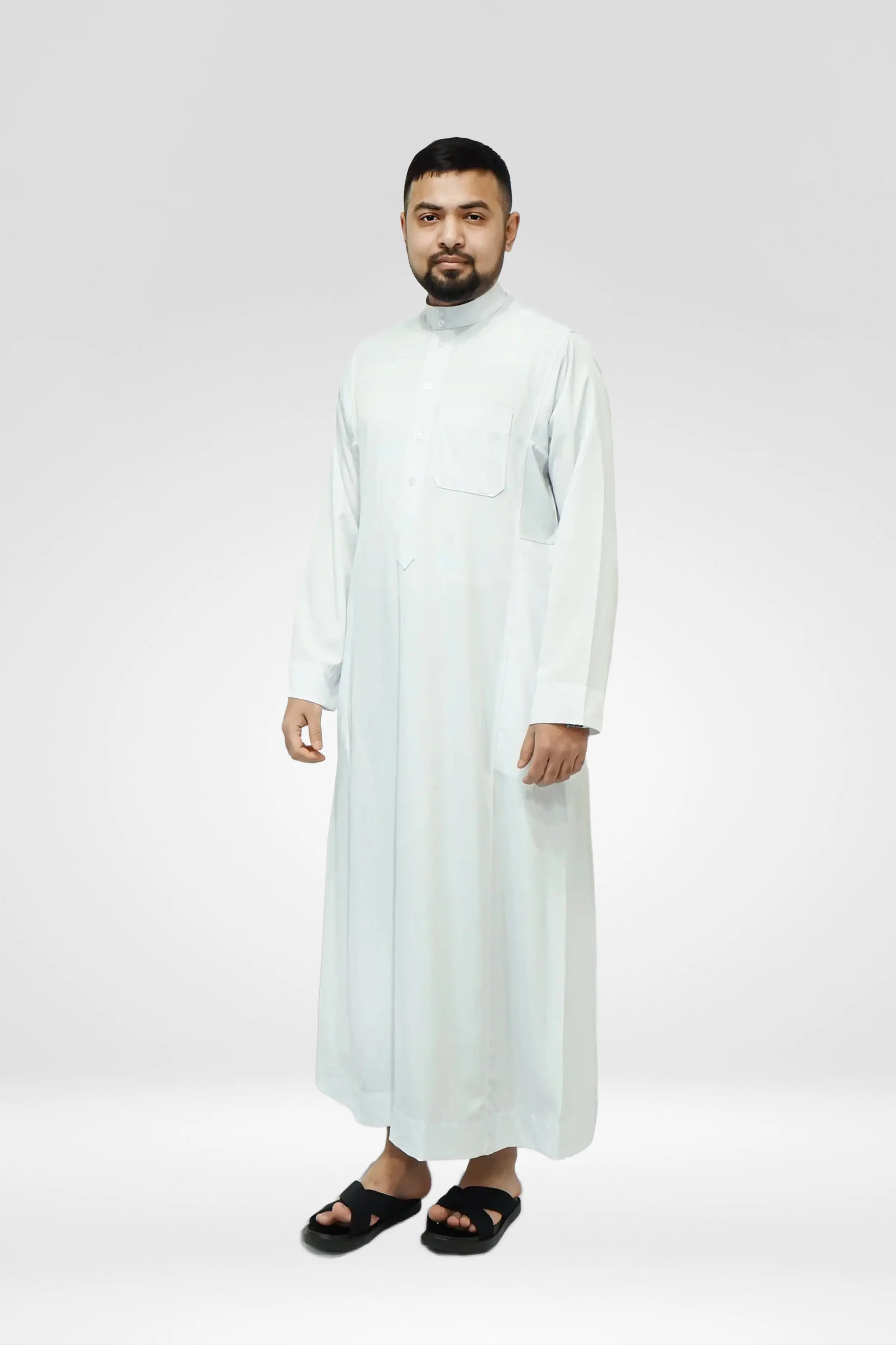 Plain Classic Saudi Thobe With Collar (4 Colours) almanaar